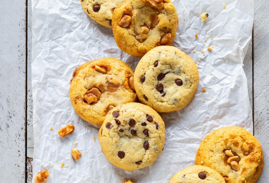 | Zweierlei Chip Cookies karamellisierte Erdnuss) (Chocolate und Simply-Cookit
